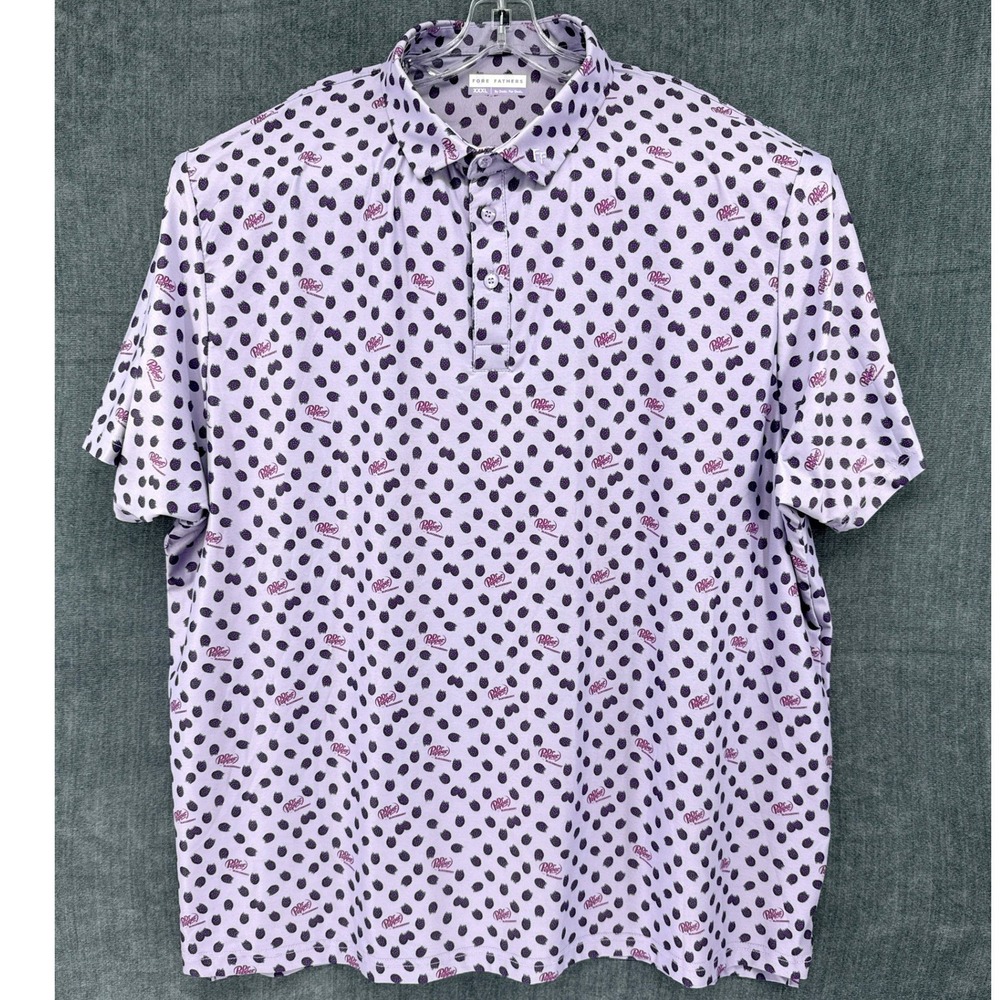 Fore Fathers Dr Pepper Blackberry Polo Mens XXXL Purple Performance Short Sleeve